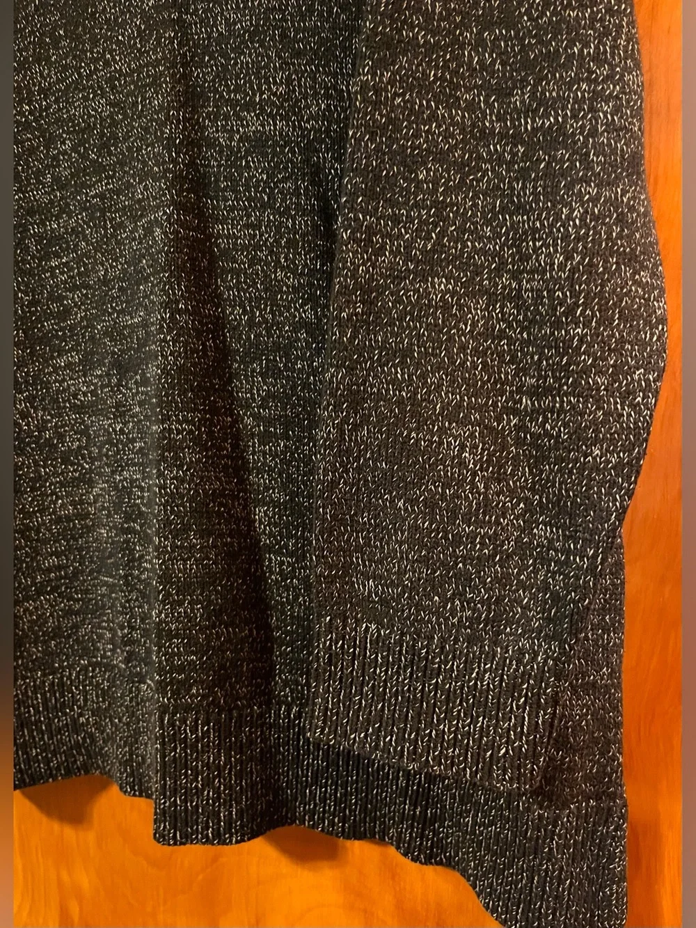 Croft & Barrow Black and White V-Neck Medium-Weight Sweater